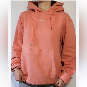 Sandro Paris Unisex Logo Peach Hoodie Size: M